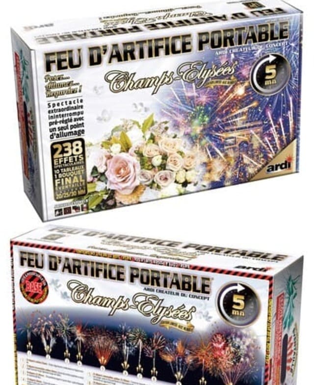 Spectacle pyrotechnique pour un marché de Noël