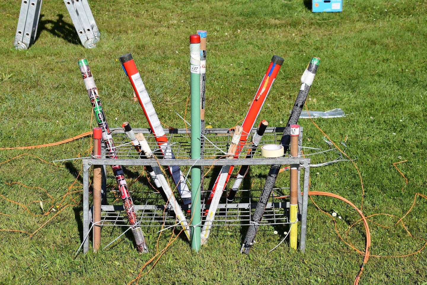 Mise en place des effets pyrotechniques : chandelles